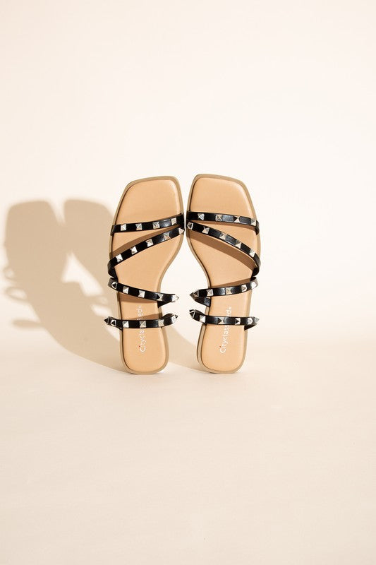 Temira Stud Flat Slides