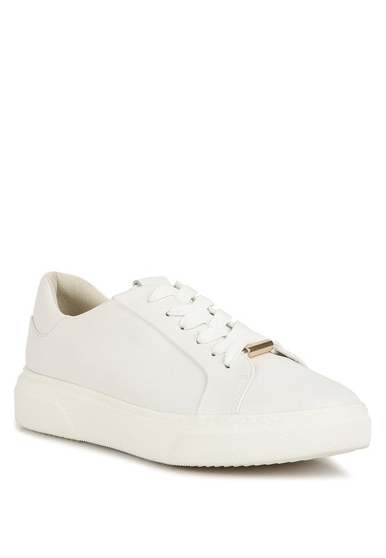 Schick Lace Up Leather Sneakers