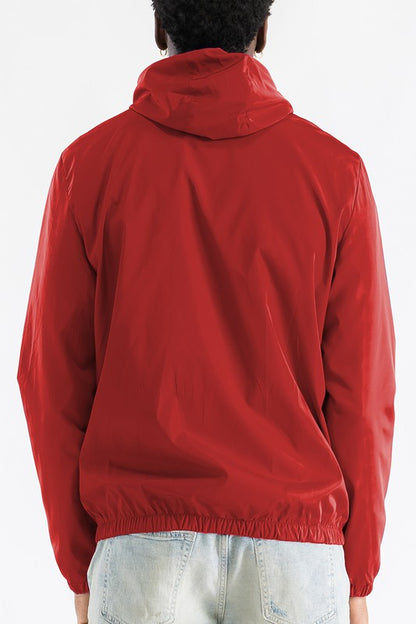 Solid Hoodie Lightweight Windbreaker Jacket