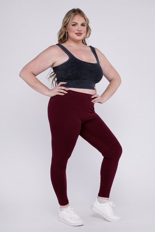 Plus+ Premium Cotton Full Length Leggings