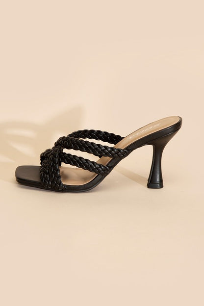 KELLAN-S Double Cross Braided Heels Fortune Dynamic