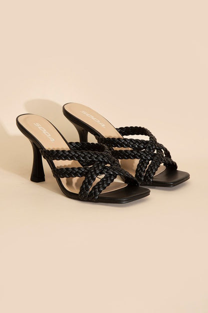 KELLAN-S Double Cross Braided Heels Fortune Dynamic