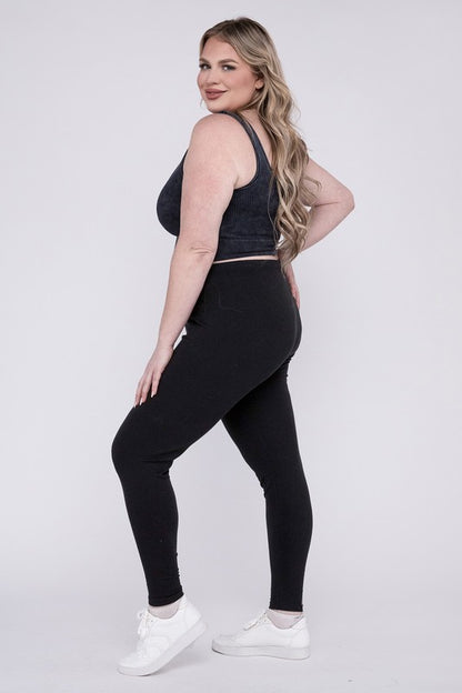 Plus+ Premium Cotton Full Length Leggings