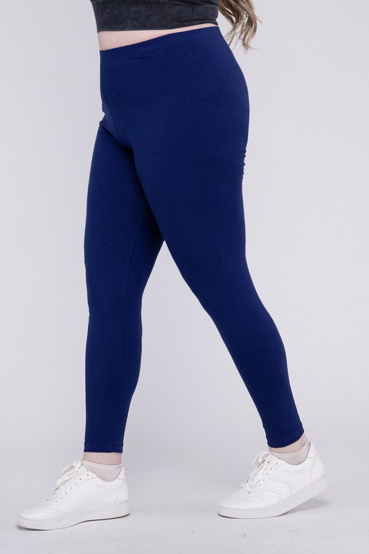 Plus+ Premium Cotton Full Length Leggings