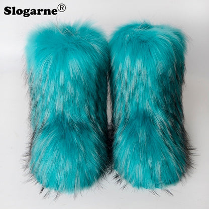 Fluffy Faux Fur Boots