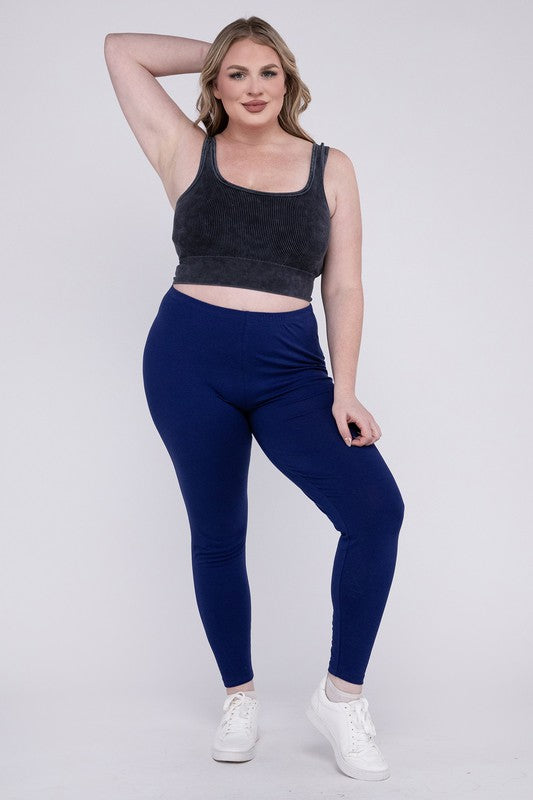 Plus+ Premium Cotton Full Length Leggings