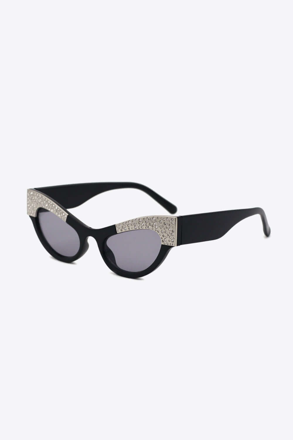 Rhinestone Trim Cat-Eye Sunglasses