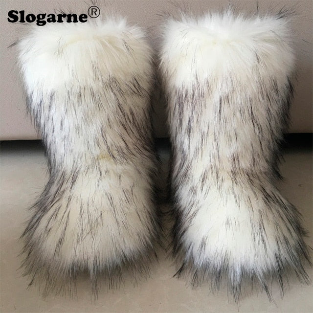 Fluffy Faux Fur Boots