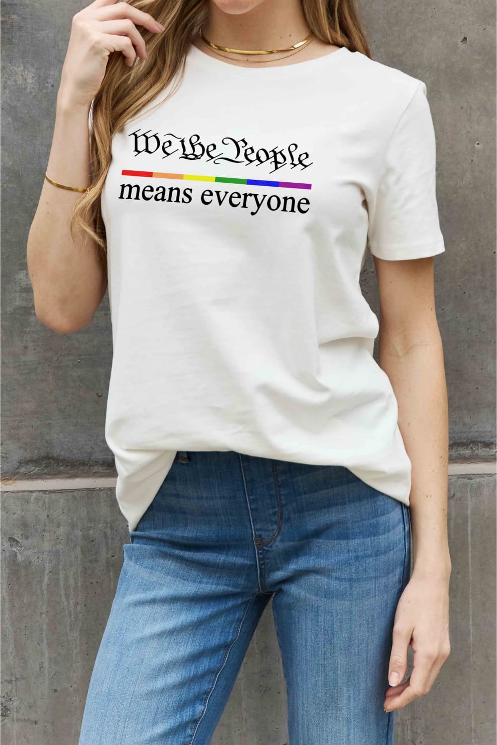 Simply Love MEANS EVERYONE Graphic Cotton Tee