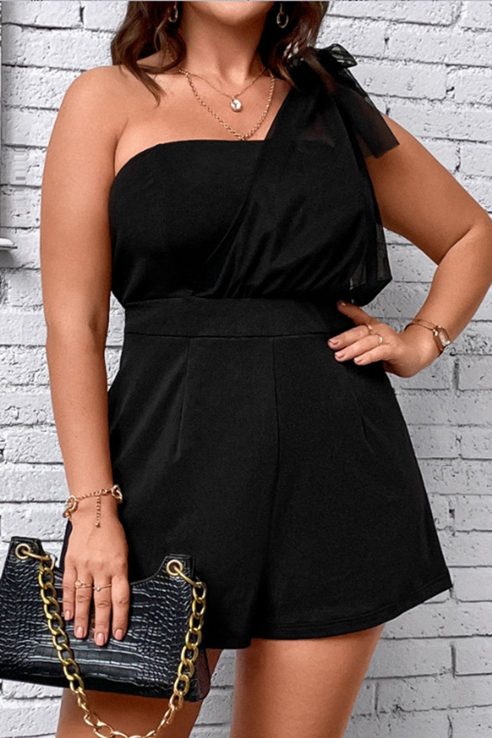 Gem Plus+ One-Shoulder Romper