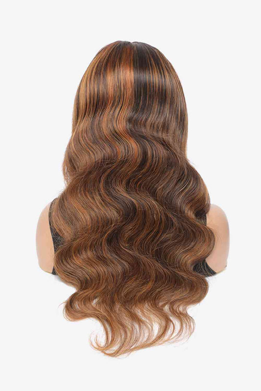 18" #P4/27 13x4 Lace Front Hightlight Human Hair Body Wave Wig 150% Density