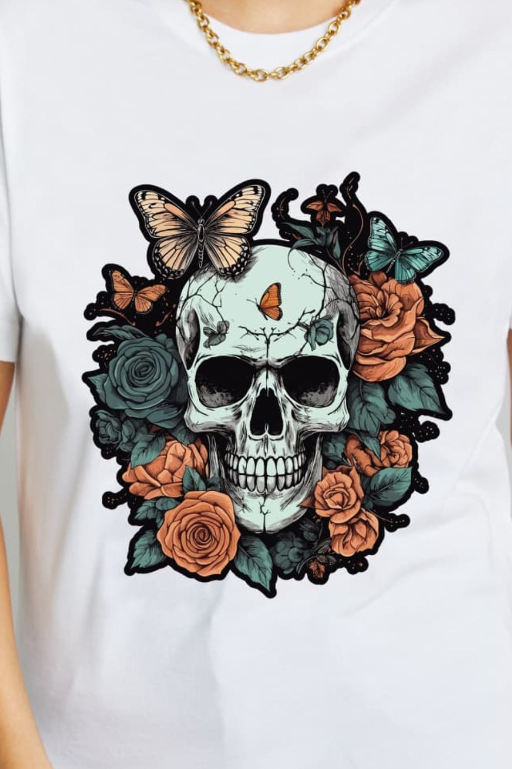 Simply Love Simply Love Skull Graphic Cotton T-Shirt