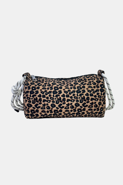 Animal Print Nylon Handbag