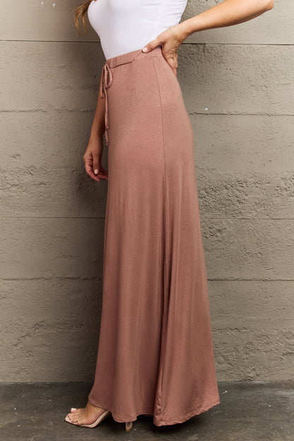 Culture Code For The Day Flare Maxi Skirt in Chocolate