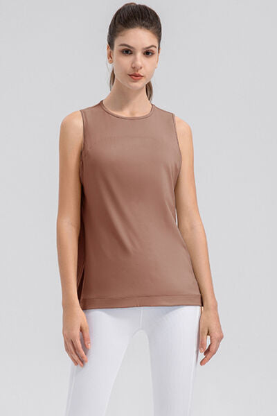 Slit Round Neck Tank