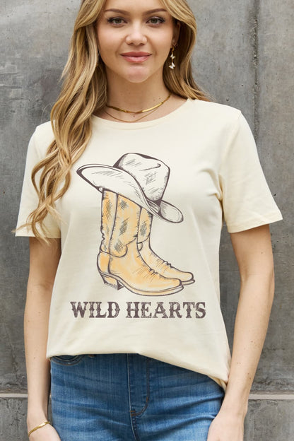 Simply Love WILD HEARTS Graphic Cotton Tee