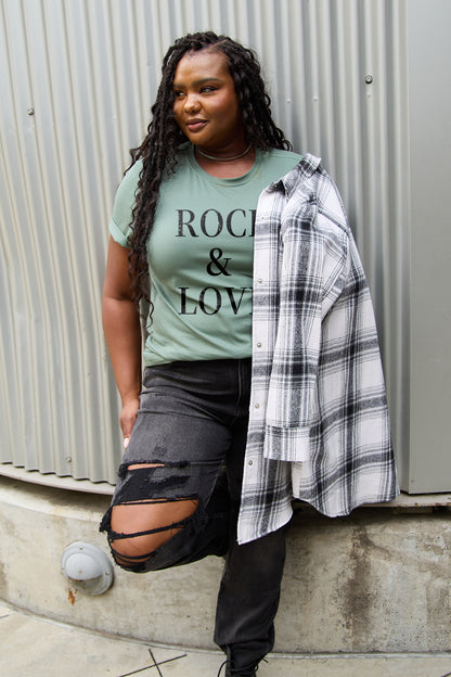 Simply Love ROCK ＆ LOVE Short Sleeve T-Shirt