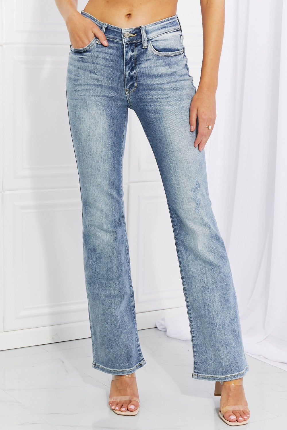 Maddison Midrise Bootcut Jeans Trendsi