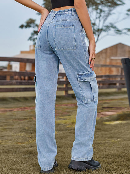 Bootcut Cargo Denim Jeans