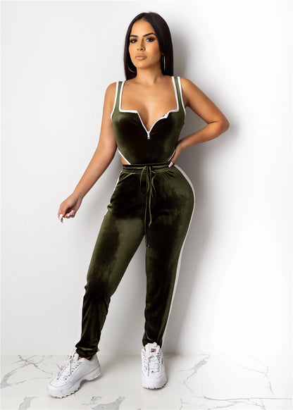 Velvet Bodysuit Pencil Pants Set Lola’s Hidden Gem