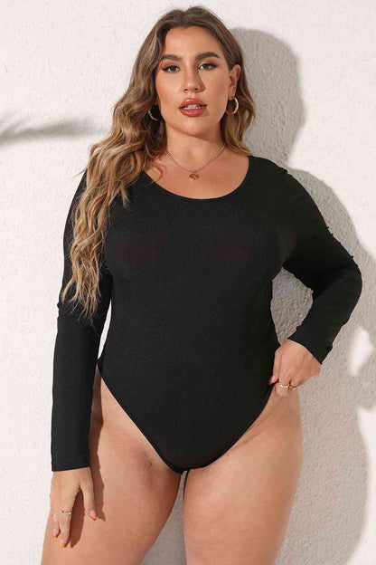 Plus+ Round Neck Long Sleeve Bodysuit