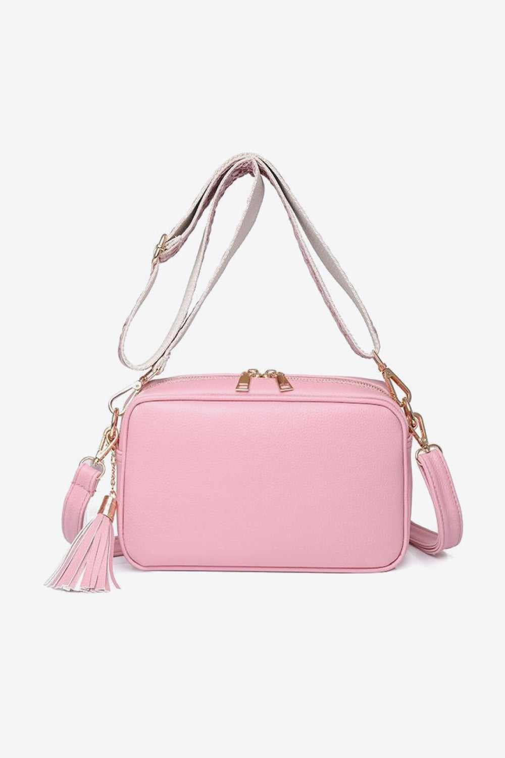 PU Leather Tassel Crossbody Bag Trendsi