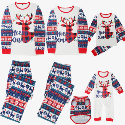 Men's MERRY XMAS Reindeer Graphic Top and Pants Set