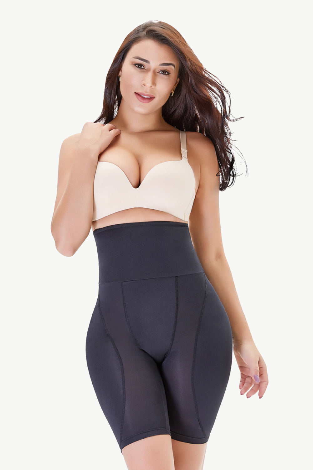 High Waisted Pull-On Shaping Shorts