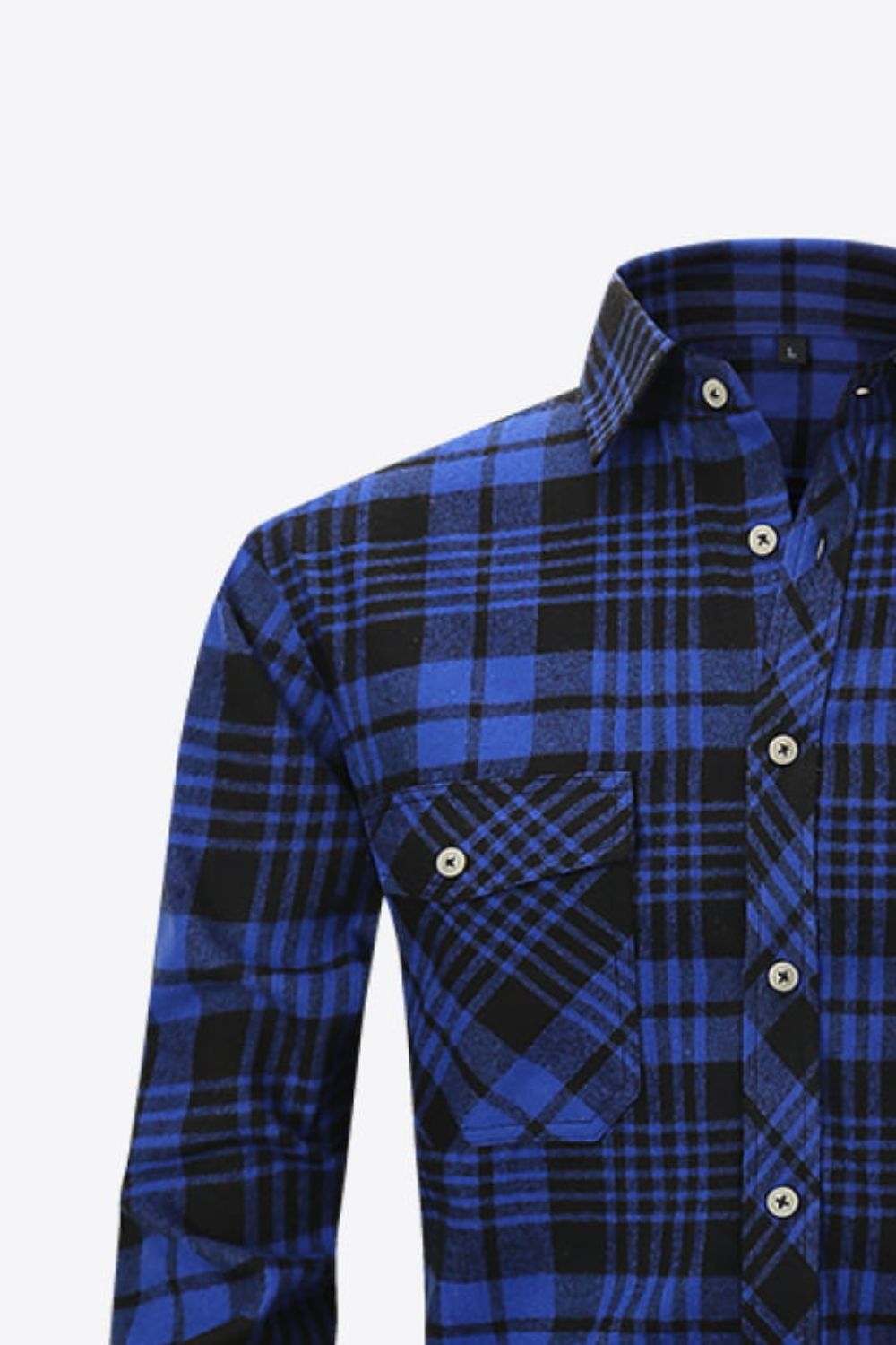 Men's Plaid Button-Up Long Sleeve Shirt Trendsi