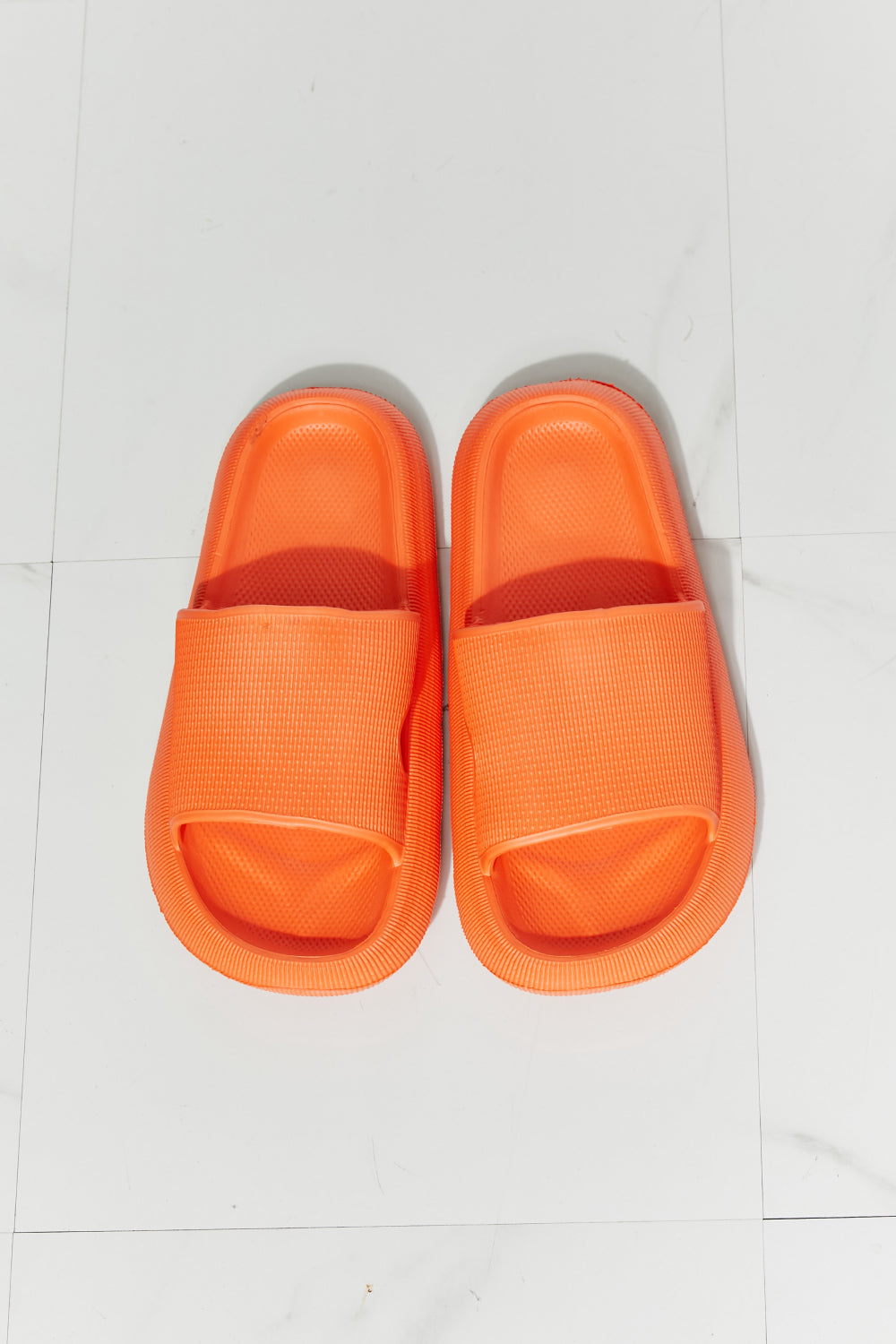 Arms Around Me Open Toe Slide in Orange Trendsi