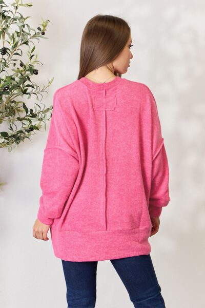 Zenana Center Seam Long Sleeve Sweatshirt