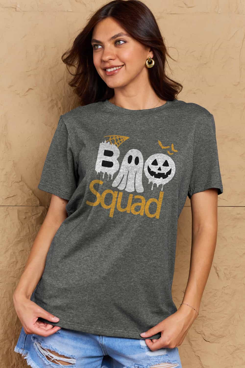 Simply Love BOO SQUAD Graphic Cotton T-Shirt