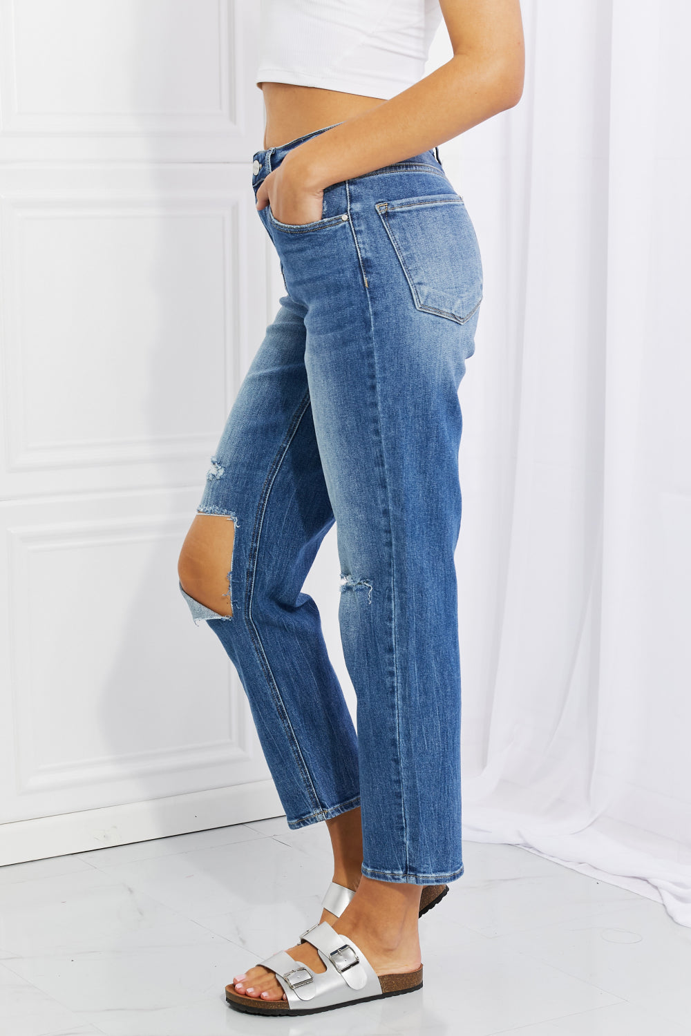 Emily High Rise Relaxed Jeans Trendsi