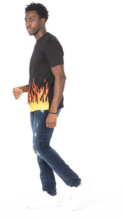 Men's Fire Print T-shirt HAWKS BAY