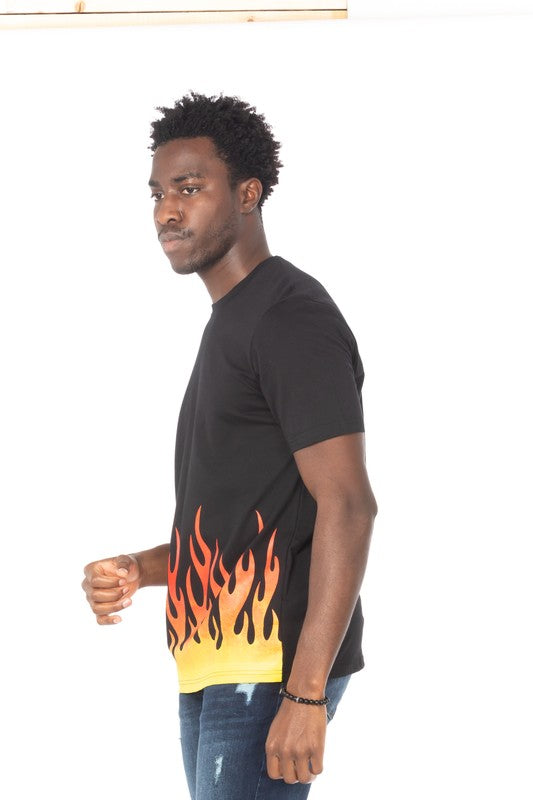 Men's Fire Print T-shirt HAWKS BAY