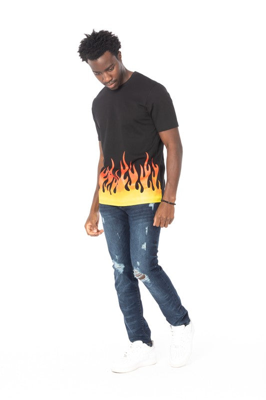 Men's Fire Print T-shirt HAWKS BAY