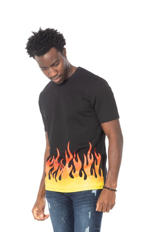 Men's Fire Print T-shirt HAWKS BAY