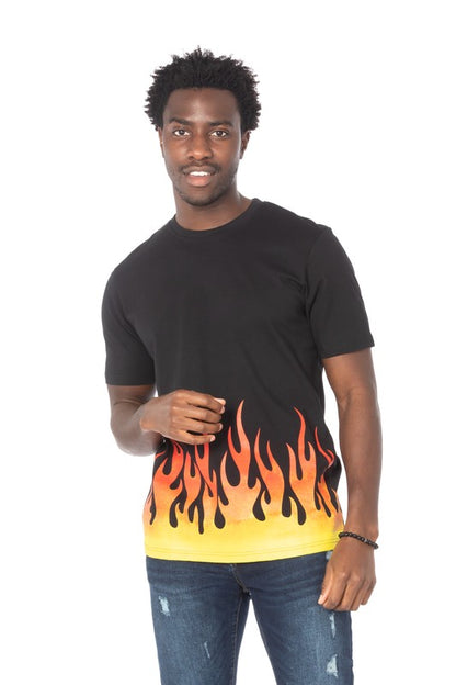 Men's Fire Print T-shirt HAWKS BAY