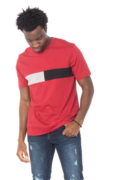 Men's Color Block Printed T-Shirt HAWKS BAY