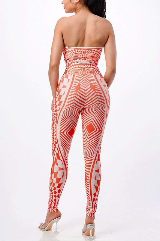 Super High Waist Corset Leggings with bandeau set Her Bottari