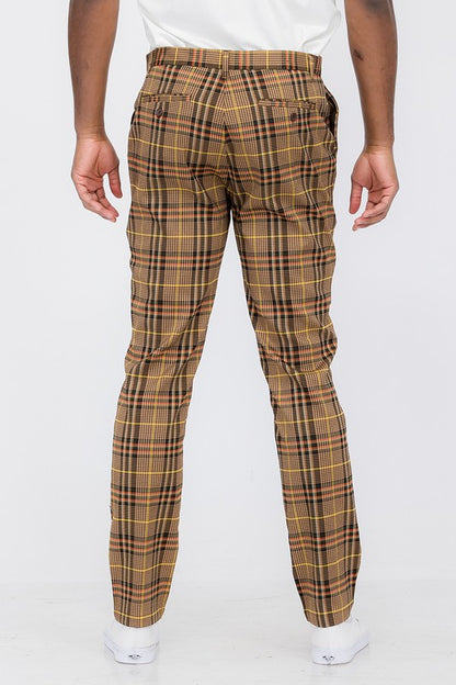 Weiv Men's Plaid Trouser Pants WEIV