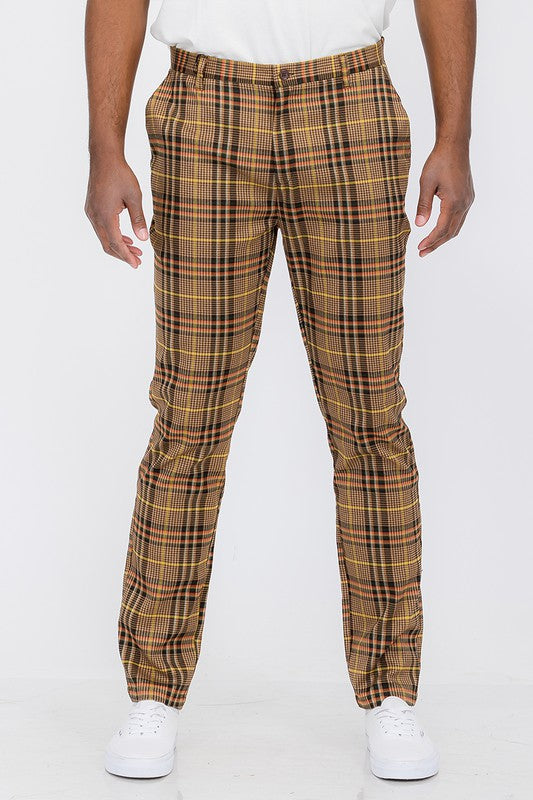 Weiv Men's Plaid Trouser Pants WEIV