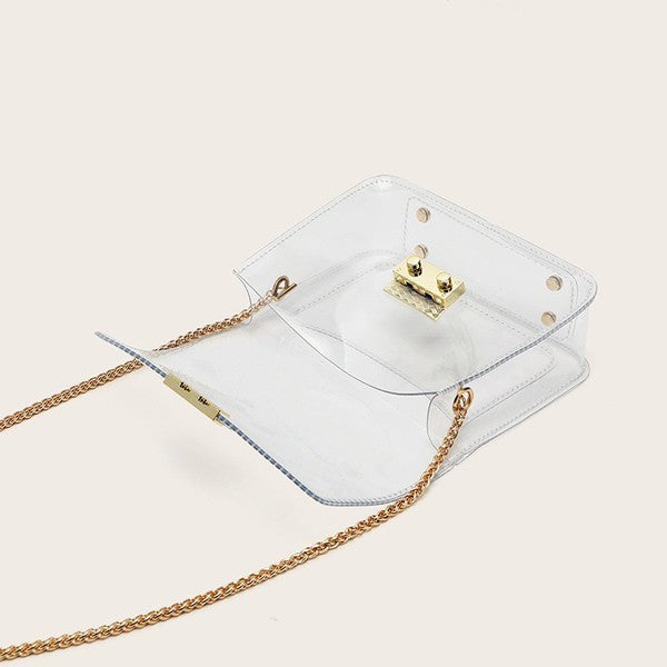 See through Clear Crossbody Bag Purse Plus