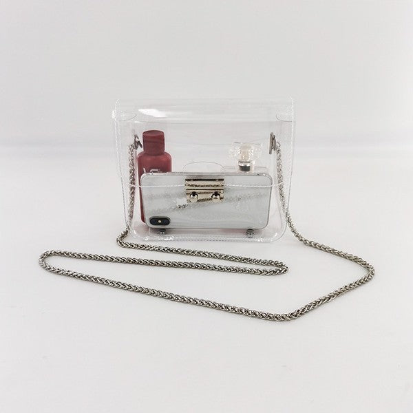 See through Clear Crossbody Bag Purse Plus