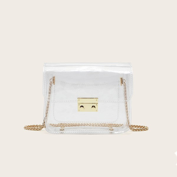 See through Clear Crossbody Bag Purse Plus