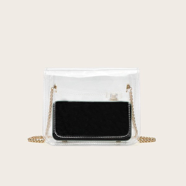 See through Clear Crossbody Bag Purse Plus