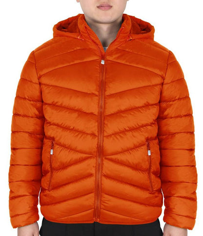 Men's Puffer Full Zip Jacket With Detectable Hood Generation XYZ