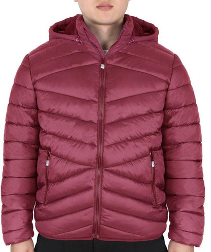 Men's Puffer Full Zip Jacket With Detectable Hood Generation XYZ