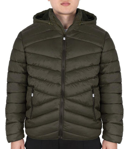 Men's Puffer Full Zip Jacket With Detectable Hood Generation XYZ