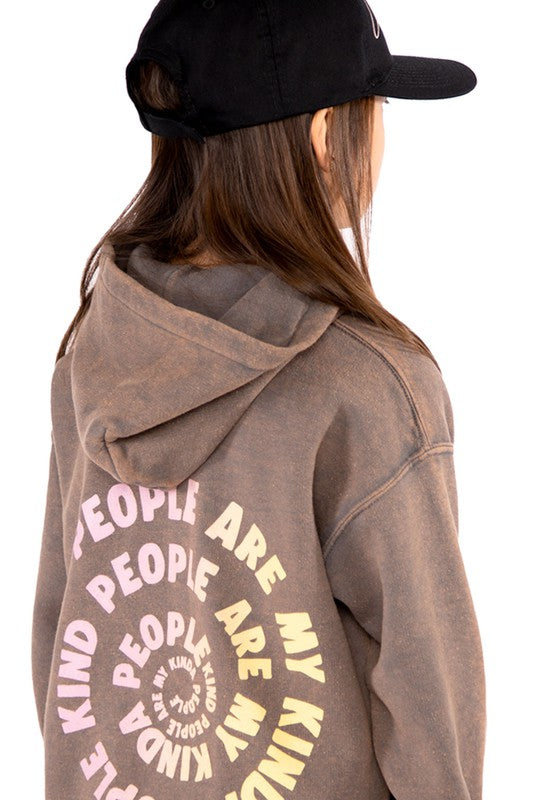 Kids Kind People Hoodie-Girls Port 213